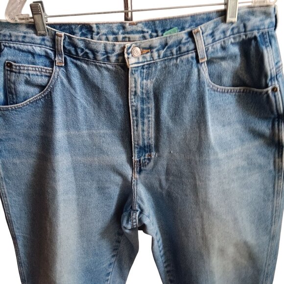 Women's 34/20W Short Vintage Gitano Tapered Denim Jeans 38x29 1990's Faded - Picture 5 of 8